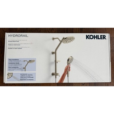 Kohler Hydrorail 3-in-1 Multifunction Shower Column Kit Brushed Nickel Finish