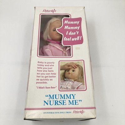 Peterkin Mummy Nurse Me 45cm Weichkörper sprechende Puppe Vintage 80er Box Set