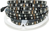 12V RGB LED Streifen Licht, 5M Strip Lichtband Schwarz PCB Board 5050 IP65