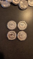 Lot of 4 – 2016 Australian Kangaroo $1 Coins – 1 oz .9999 Fine Silver