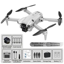 6K HD Dual Camera Drone – Brushless Motor, 4.3" Remote, 2 Batteries, Foldable