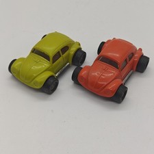 Vintage Tonka Volkswagen VW Beetle Baja Bug Diecast Lot of 2 Yellow Red USA