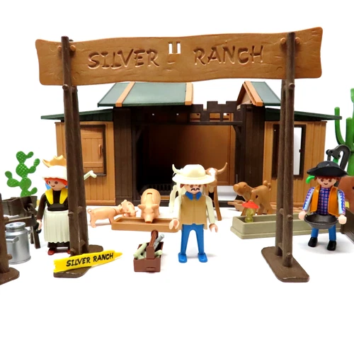 PLAYMOBIL 3768 Silver Ranch Vintage Farm Playset Incomplete + Pick A Part
