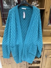 Pure & Natural XXXL Green Long Open Cardigan New With Tags 100% Acrylic