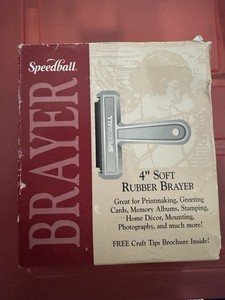 Speedball 4" Soft Rubber Brayer for Printmaking and Stamping
