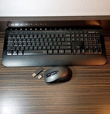 Microsoft Wireless Keyboard 2000 M/1477 W/ USB Receiver  Mouse Tested Works 