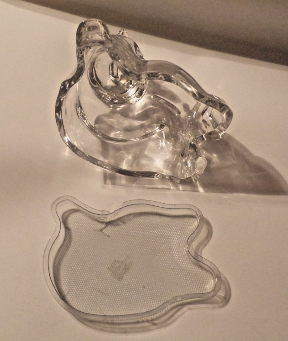 Big Belly Teddy Bear Coin Bank Czech Republic 24% Lead Crystal Gordon Scott