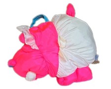 Fisher Price Puffalump Big Things Pink Hippo 1994 Plush - Baby Bonnet Diaper