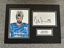 Jake Kupsky Hand Signed Belfast Giants Ice Hockey Autograph Display Mount Photo