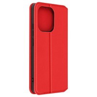 Avizar, Classic Edition Kunstlederetui FüR Xiaomi Redmi Note 13 4G, Rot