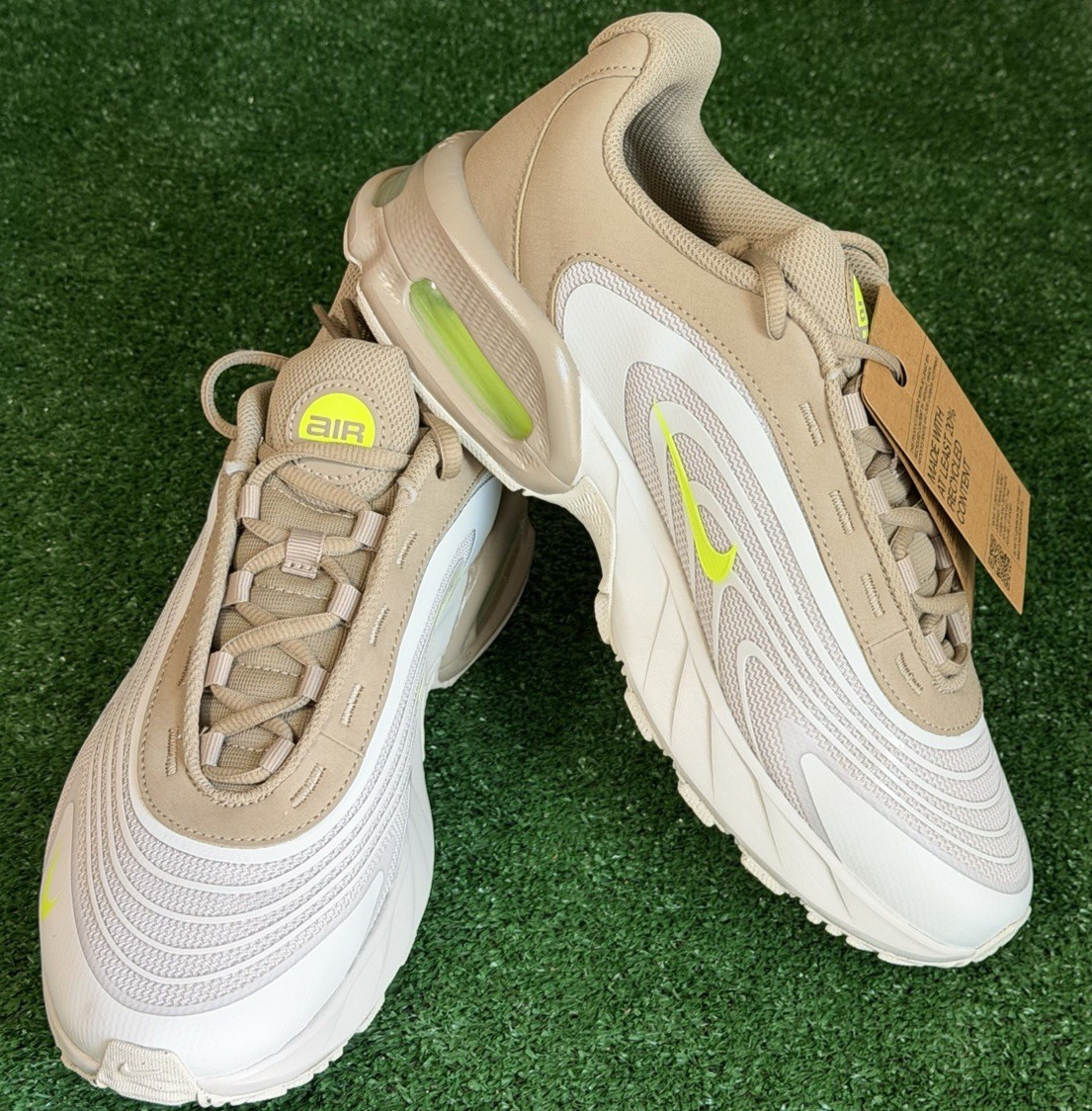 Nike Air Max Fire Sneakers Men's 9.5 Light Bone Volt Khaki (IF2621-002), NIB — product photo 2 of 16