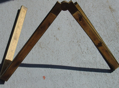 Vintage Wood Brass Stanley Sweetheart No 62 Folding Rule Ruler