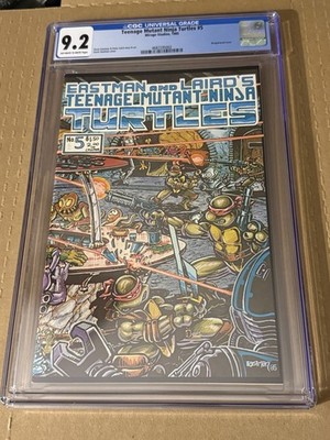 Teenage Mutant Ninja Turtles #5 CGC 9.2 Mirage 1985 Eastman Wraparound Cover