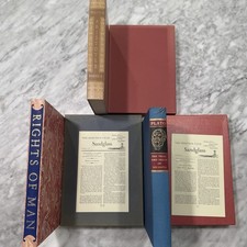 Vintage Book Lot of 3 Heritage Press Aristotle Plato Paine w/ Slipcase Sandglass