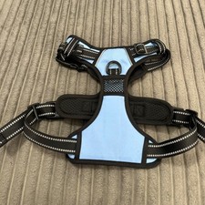 PHOEPET Dog Harness Size Medium Blue No Pull Reflective Adjustable Vest