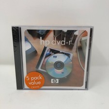 HP DVD+R Media 16X 4.7 GB 5-Pack 2002 Hewlett Packard Standard Jewel Case C8009E