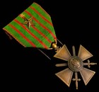 WWI 1914-16 French Croix de Guerre War Cross Medal w/ Bronze Star Device — photo 1
