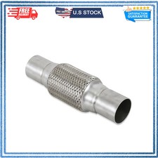 2x6 Inch Stainless Steel Exhaust Flex Pipe Double Braided 10 Inch Long Heavy...