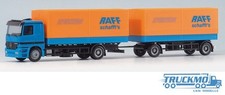 Herpa Raff Spedition Mercedes Benz Actros L Flachdach Planen-Hängerzug 2/2a 3531