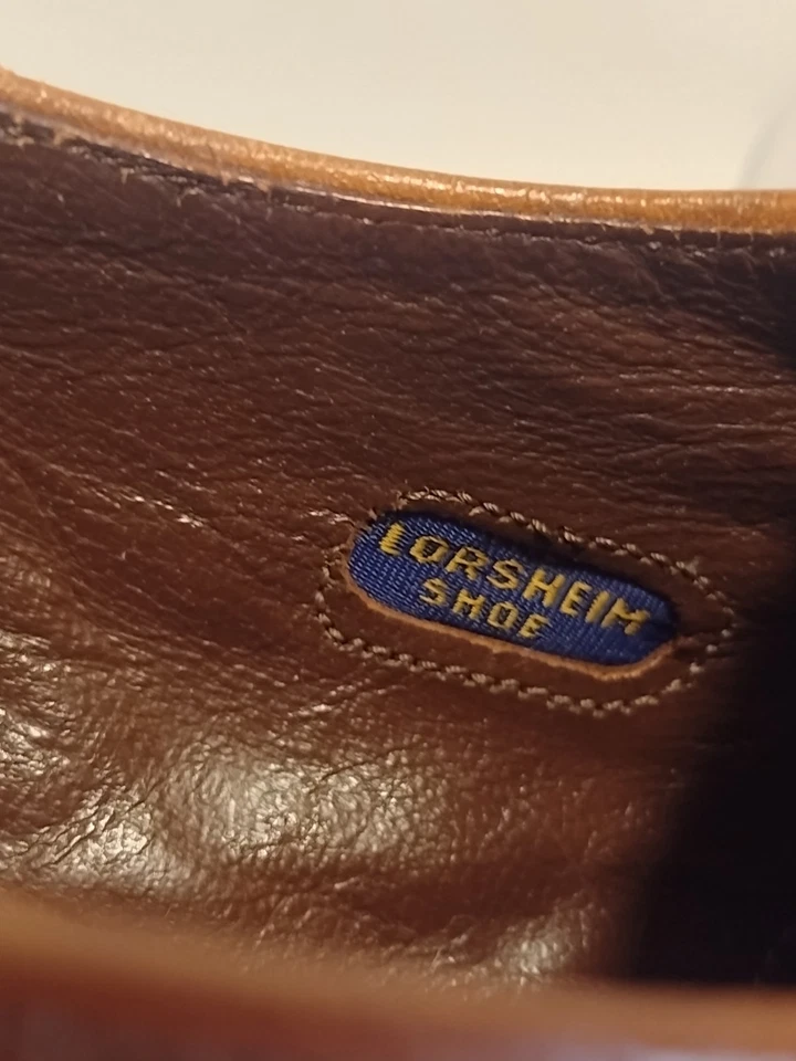 Vintage Florsheim Medallion Monk Strap Shoes 8.5C Brown Patina Leather USA 70s - Image 4 of 4