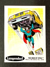 1978 Langendorf, Man of Steel #2 MINT DC Super Heroes sticker Superman RARE!