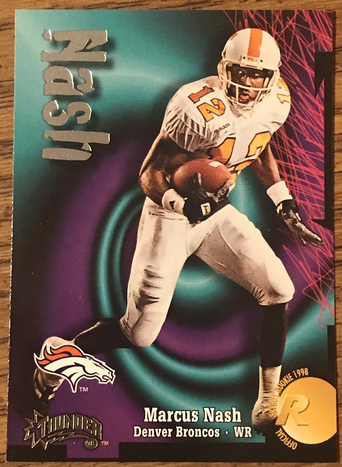 Marcus Nash 1998 Skybox Thunder Rookie Card #243 Denver Broncos NFL RC Free Ship