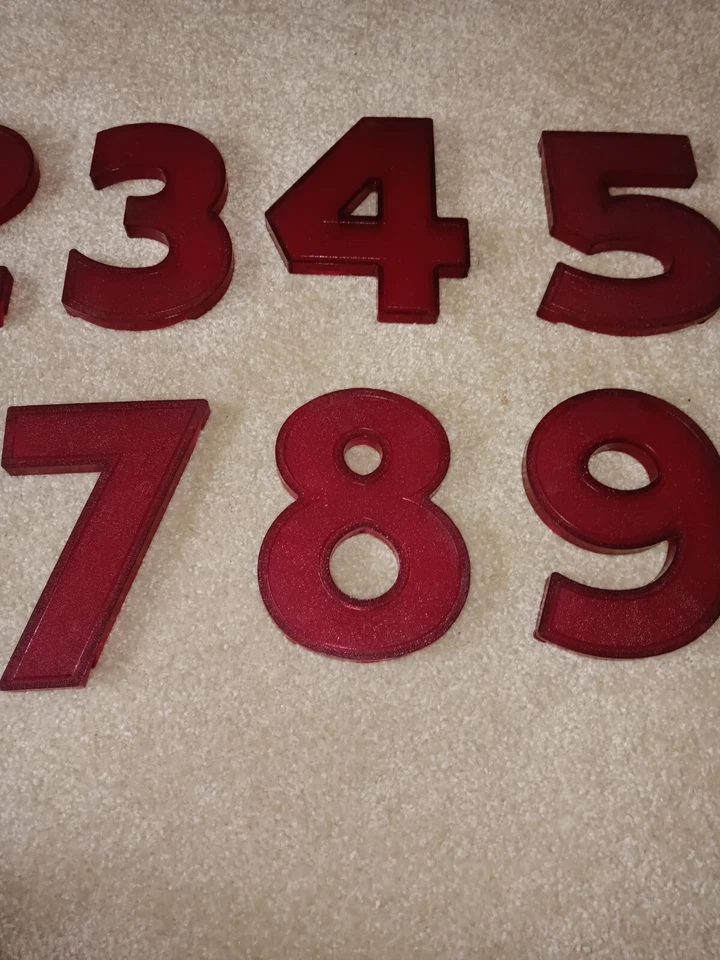 Números de teatro carpa Wagner roja vintage Appx 8 1/4" Foto 4 de 4