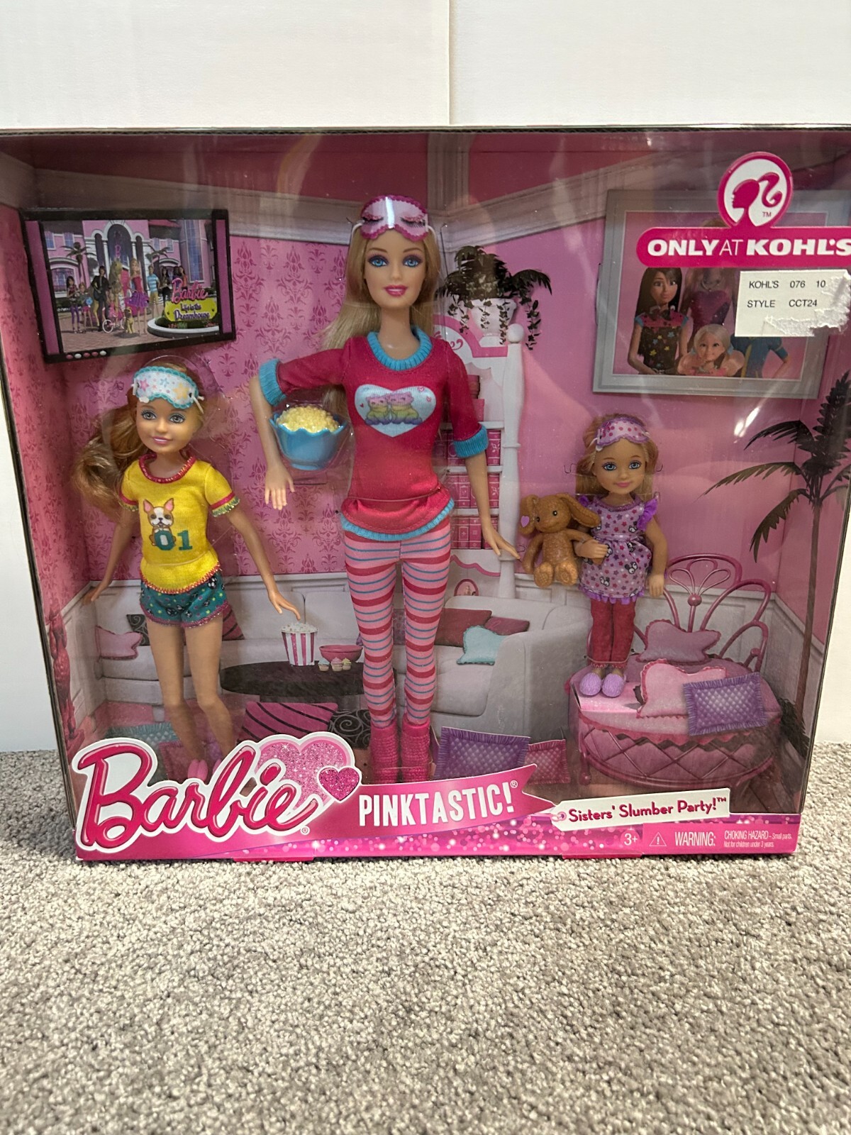 Barbie Pinktastic Sister's Slumber Party Set Kohl???s Excl Retired NRFB