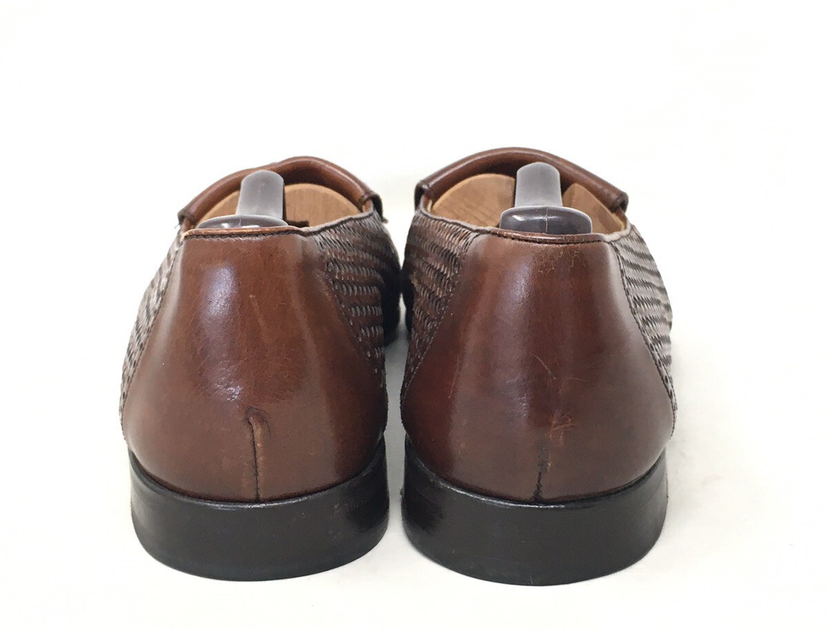 MEZLAN COZUMEL TASSEL MEN LOAFERS SIZE 10 MADE SPAIN GOOD PRE OWNED CONDITION! Mezlan Mens Shoes Cozumel Brown Woven Leather Wing Tip  main image 4