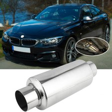 For 4 Series F32 F33 F36 2.5" In/Out 12" Exhaust Resonator Muffler Deep Tone