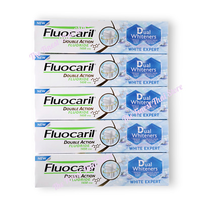 Fluocaril Double Action Fluoride Toothpaste White Expert Dual Whiteners 150g x5