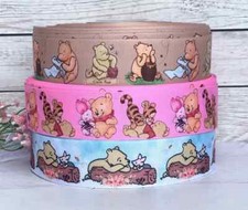 7/8" ,1 1/2", 3" Winnie The Pooh Grosgrain Ribbon 3 Yards Pooh Ribbon