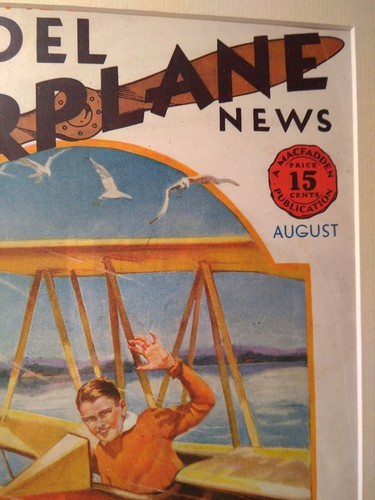 Model Airplane News vtg magazine cover mcm matted print with magazine included J - Picture 5 of 21