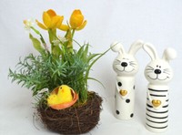 "1 Porzellan Hase \"Loving\" Mit Herz Ca. 18 Cm Sortiert"
