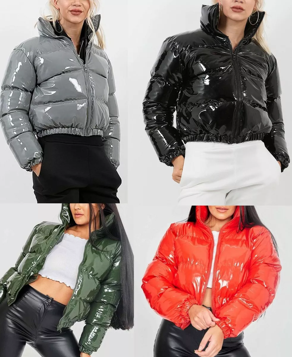 Short shiny hotsell puffer jacket