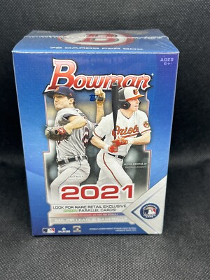 2021 Bowman Blaster Box Exclusive Green Parallels - Factory Sealed