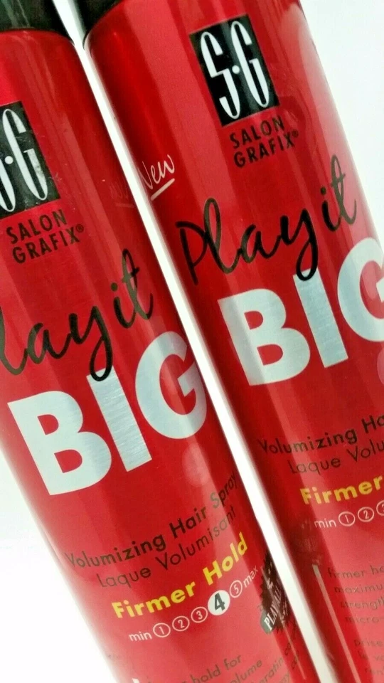 LOTE 2 x Spray para Cabello Salon Grafix Play it Big Volumizing en #4 Sujeción más firme 10 OzEa Foto 3 de 4