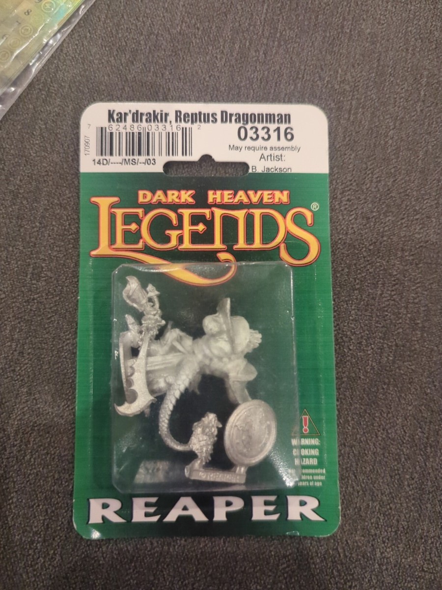 Reaper Miniatures Dark Heaven Legends Kar'drakir Reptus Dragonman