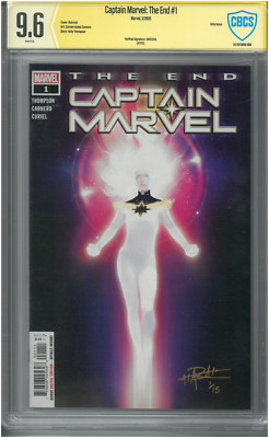 Captain Marvel: The End #1 CBCS 9.6 Rahzzah Cover SIGNED IN GOLD BY: RAHZZAH 