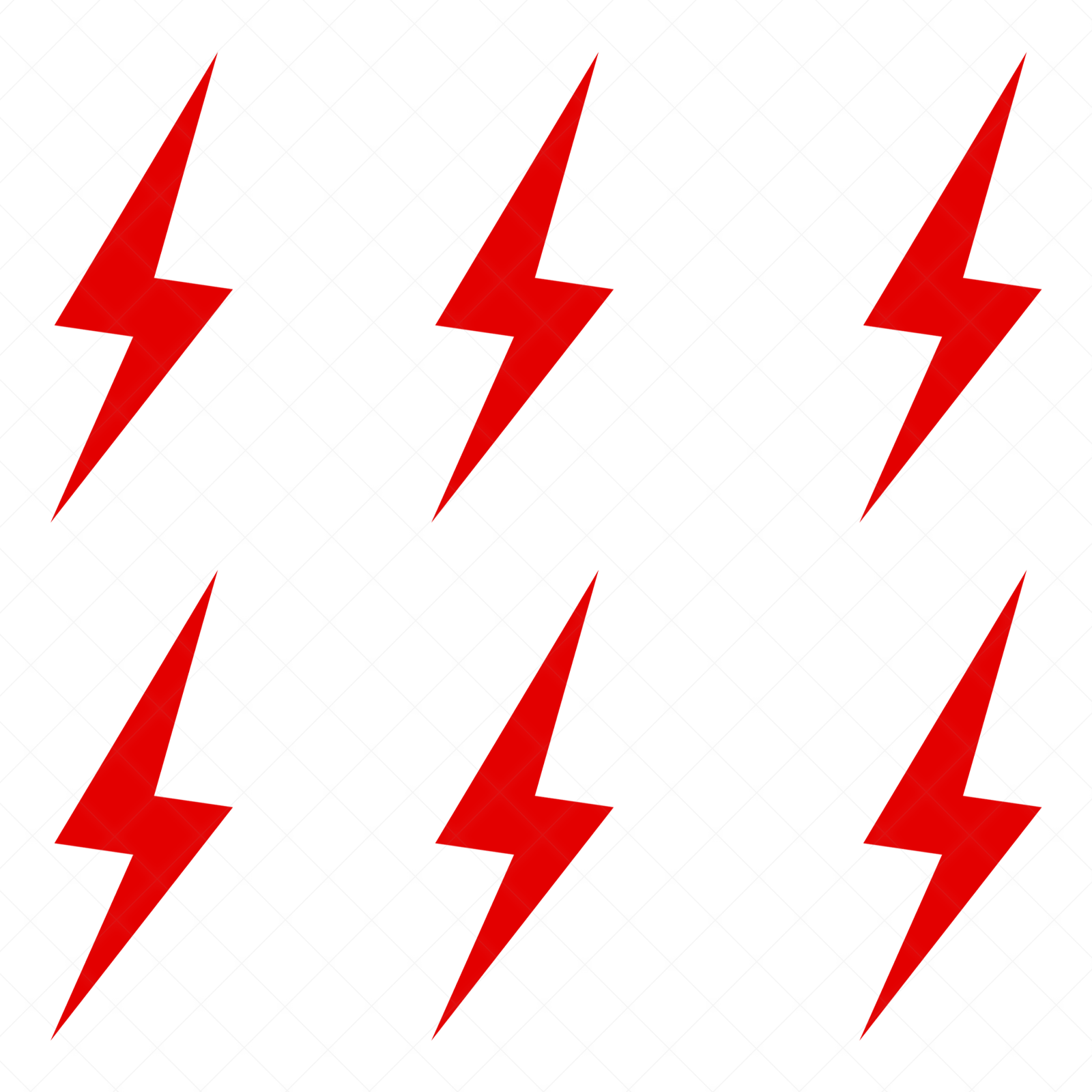 Lightning Bolt Vinyl Decal 6-Pack – Bold Indoor & Outdoor Weatherproof Stickers