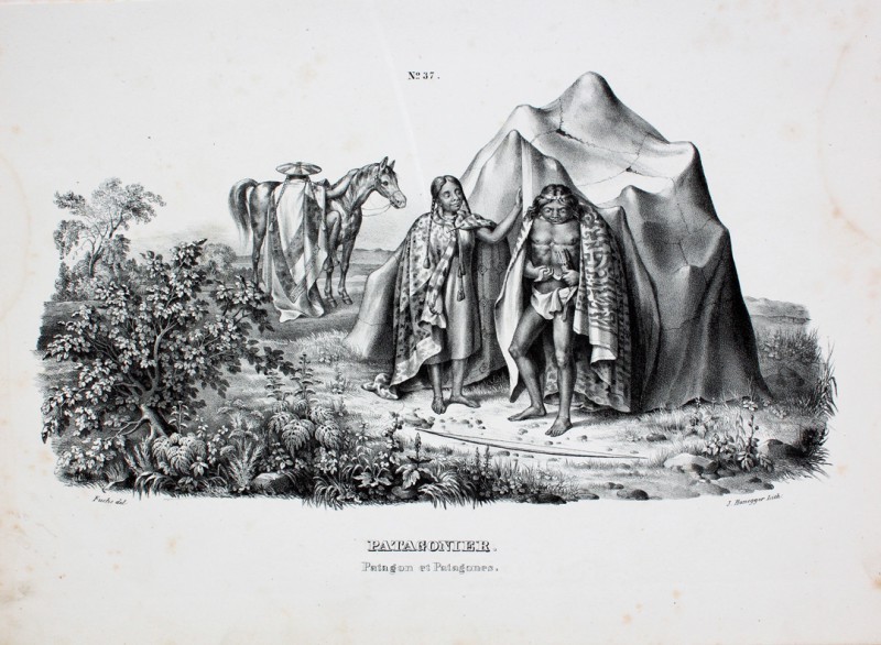 Patagonia Argentina Chile Indios Tienda de Campaña Gaucho Burro Piel