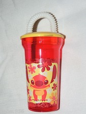 NEW ZAK LILO AND STITCH PLASTIC TUMBLER CUP 5 1/2" TALL , PARTY