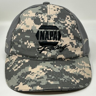 #ad NAPA Racing Camouflage Hat Baseball Cap Gray NASCAR NHRA Motorsports Strapback $12.39