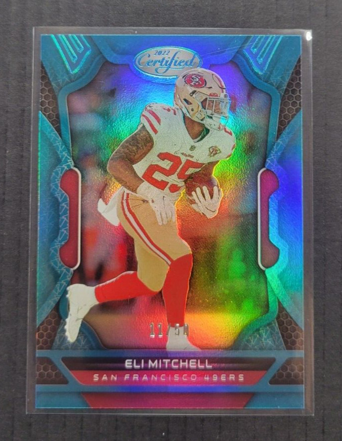 2022 Certified Eli Mitchell Teal #ed 11/50 49ers 