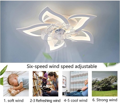 60W Deckenventilator mit Beleuchtung Fernbedienung LED Deckenlampe Schlafzimmer - Bild 8 von 15
