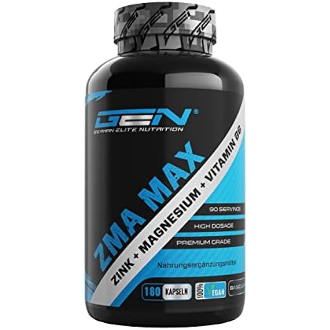 ZMA MAX Benessere Muscolare - 180 Capsule Alta Dose - Zinco Magnesio B6