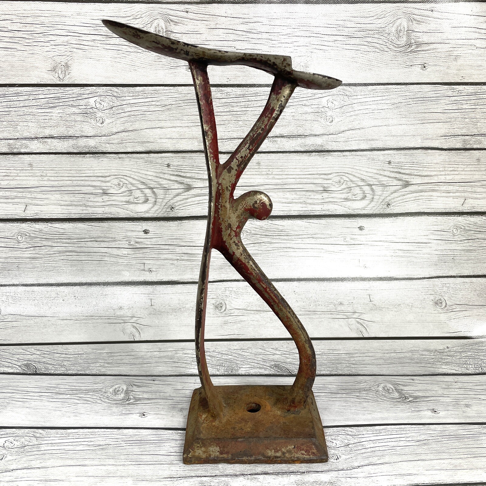 Antique Cast Iron Shoe Shine Stand Cobbler Rack 15” T… - Gem