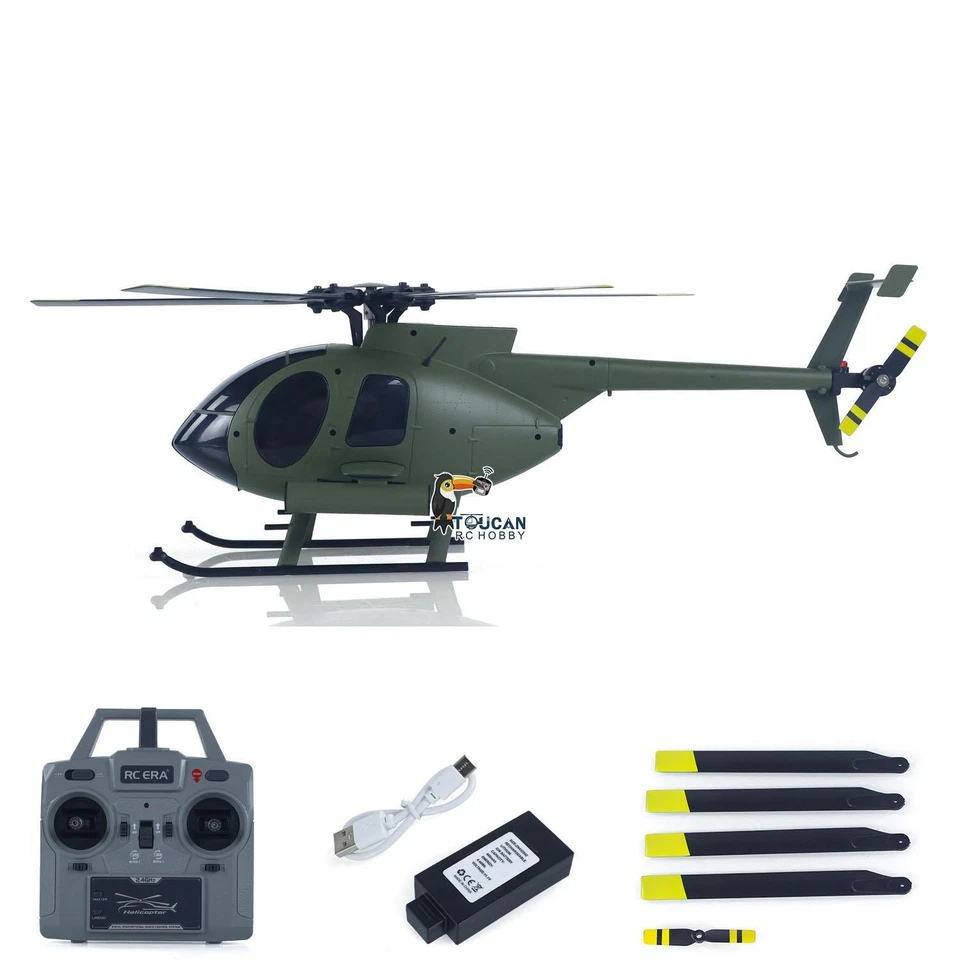 335mm Length 1/28 PA Army Style Helicopter C189 MD500 Altitude Hold Stunt Modes - Image 4 of 4