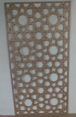 Arabesque Mosaic Islamic Art Wall furniture partition Decor Wood Sheet 5mm 4'X8'