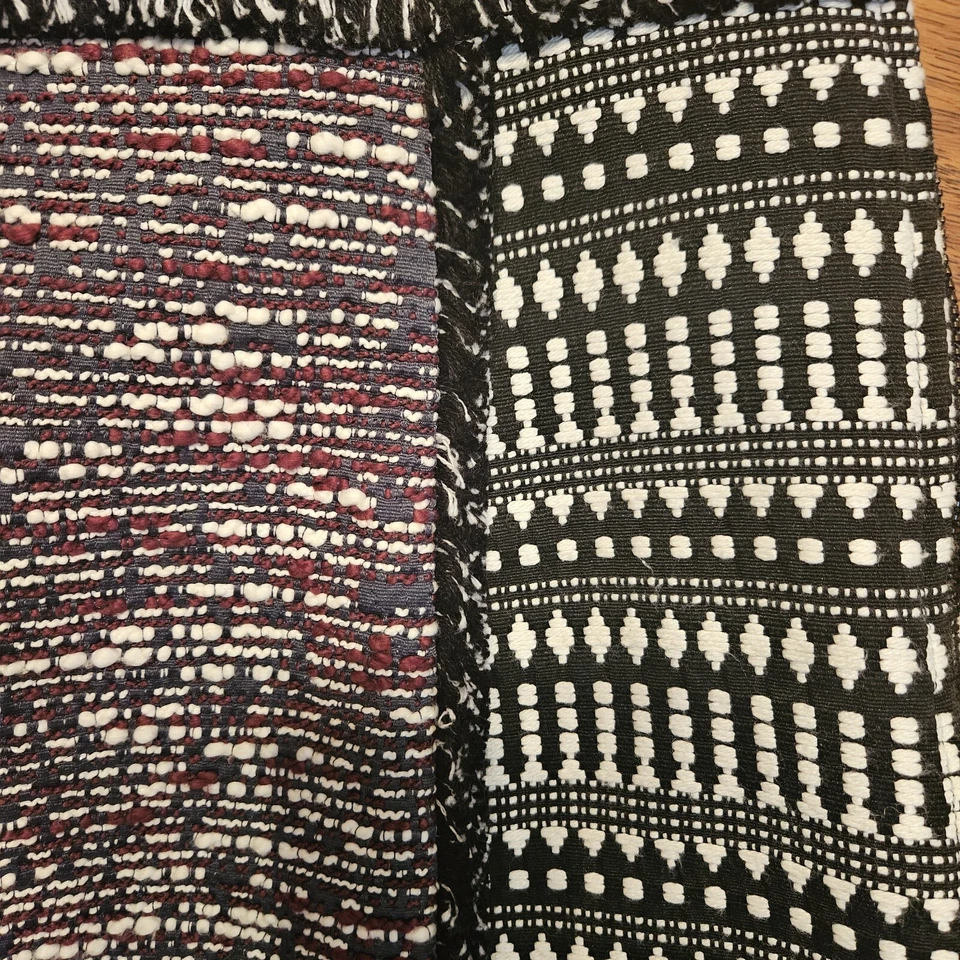 Falda French Connection Talla 10 Tapiz Tweed Negro Blanco Rojo Tejido Foto 2 de 4